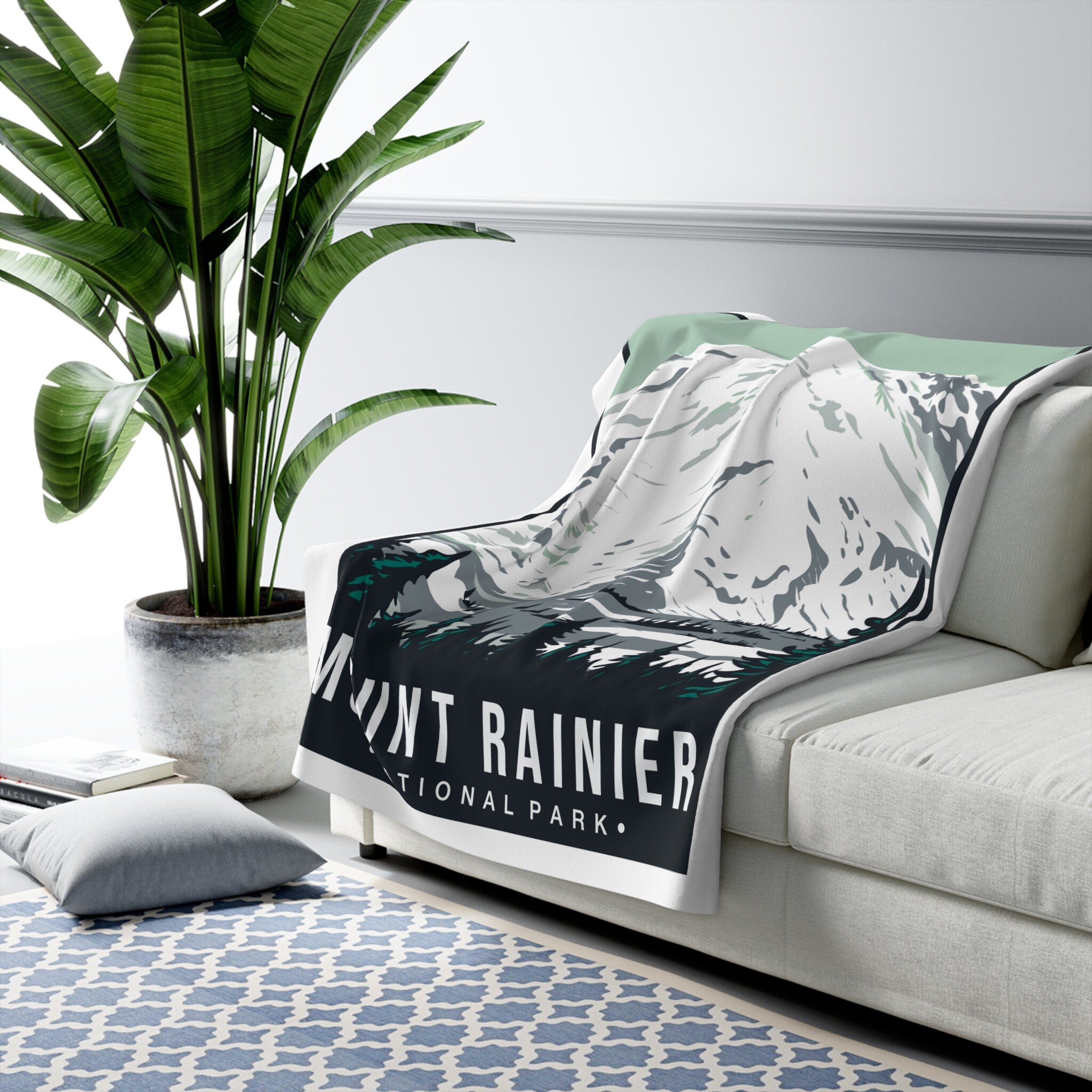 Mount Rainier National Park Minky Blanket by Dreamy Blankets main image 1