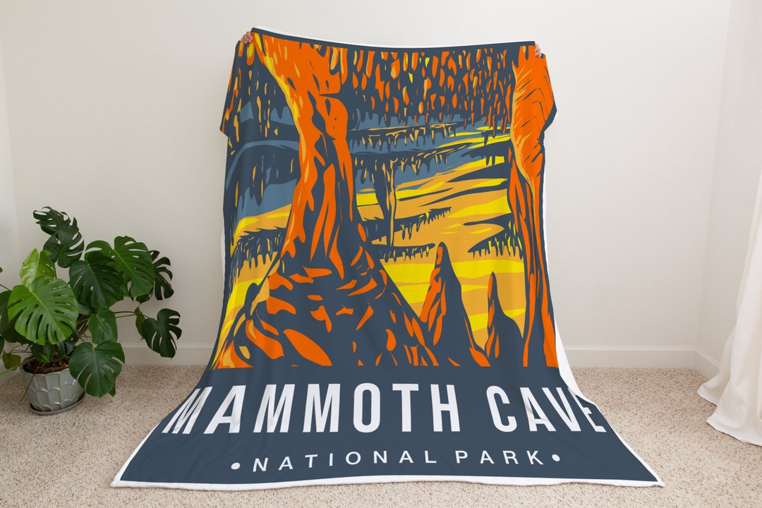 MAMMOTH CAVE BLANKET National Park Fleece/sherpa Blanket Etsy