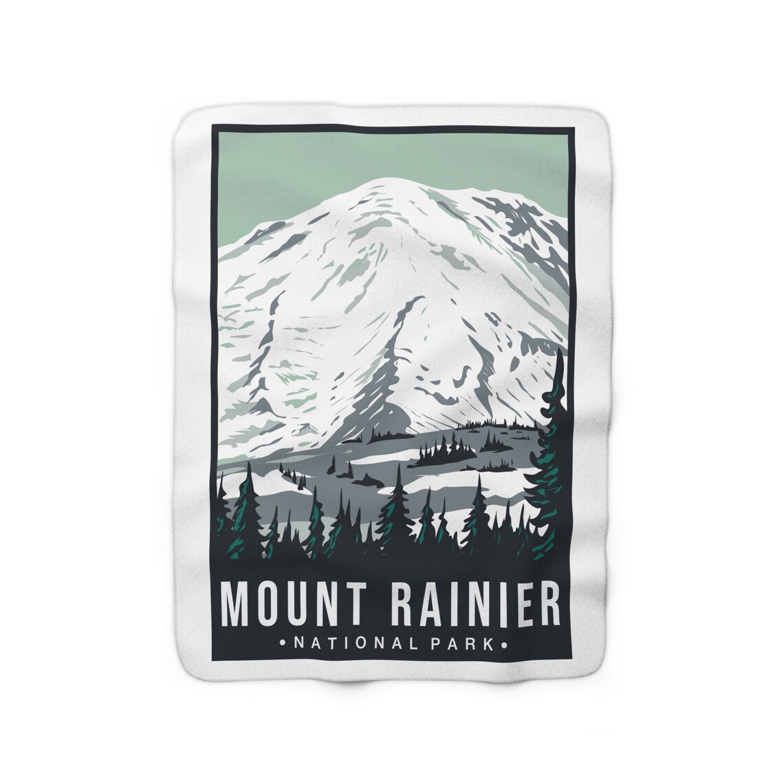 Mount Rainier National Park Minky Blanket by Dreamy Blankets