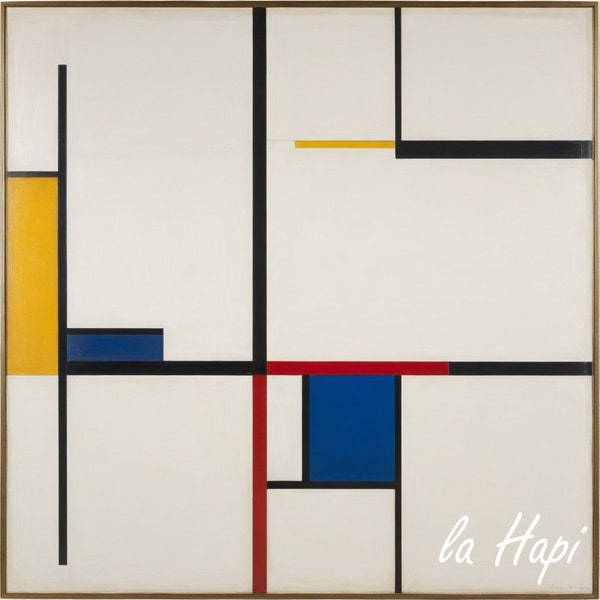 Composition with Red Blue and Yellow - Piet Mondrian Poster -  Piet Mondrian Art Print - Bauhaus Poster - Abstract Art Cubism - Modern Art