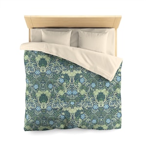 Vintage William Morris Floral Microfiber Duvet Cover Luxurious Duvet Cover Lovely Floral Summer Duvet Cover Cottagecore Bedding Luxury Duvet