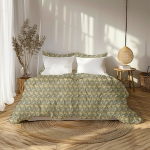 William Morris Wey Design Microfiber Duvet Cover Luxurious Bedding Maximalist Decor Duvet Cover Craftsman Decor Bedding