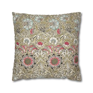 Elegancka poszewka na poduszkę ze sztucznego zamszu William Morris Corncockle - luksusowy wystrój inspirowany dziedzictwem