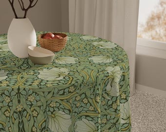 William Morris Pimpernel Tablecloth - Luxurious Floral Art for Elegant Dining
