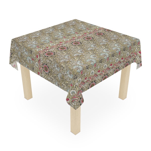 Corncockle Elegance Tablecloth - William Morris Vintage Floral Art for Luxurious Dining