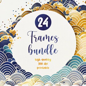 Floral and boho frames bundle, watercolor clipart Borders PNG Clipart ,Greenery Bundle Clipart,Botanical Clipart, Foliage Clipart