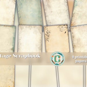 9 papers | Stamperia Vintage Shabby Chic Watercolor Scrapbooking Paper, Junk Journal Printable Pages, Seamless Antique Design