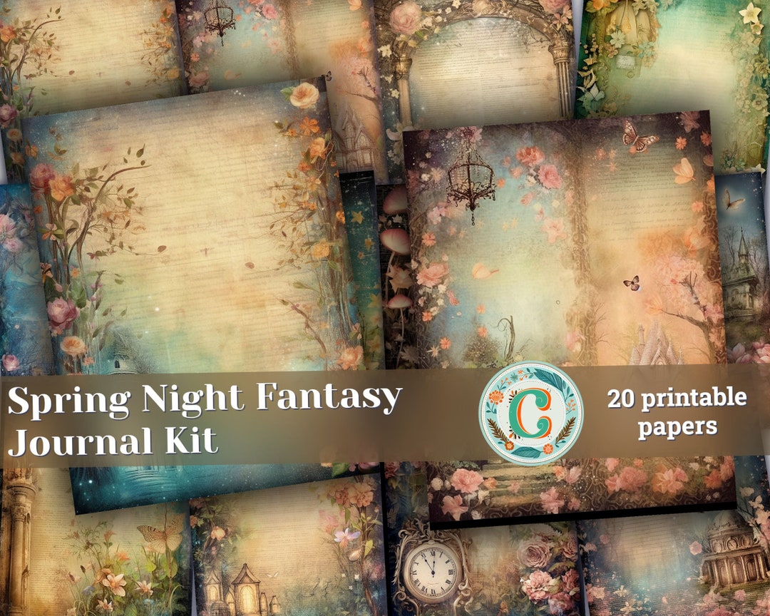20 Pages of Spring Night Fantasy Fairy Tale Scrapbooking Backgrounds ...
