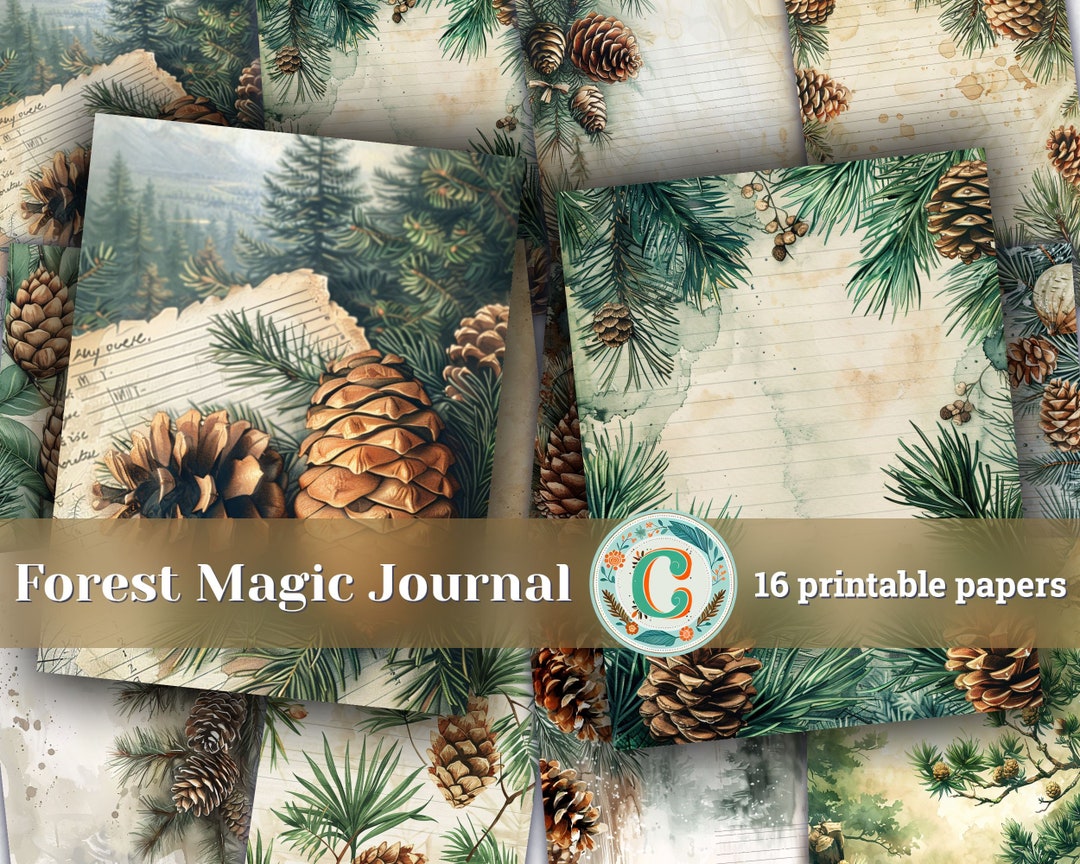 Mystical Forest Junk Journal Kit Printable Pages - Enchanting Nature ...