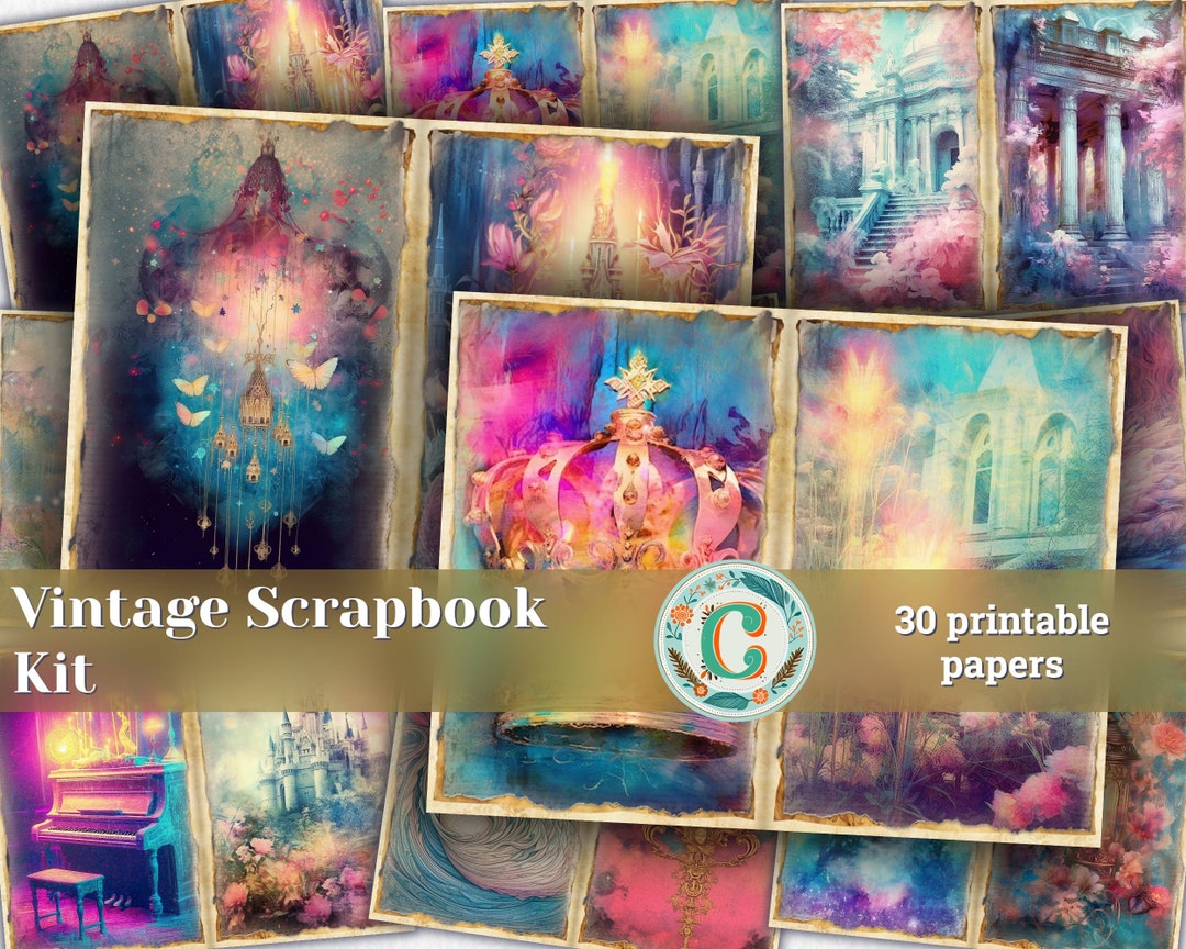 30 Papers | Vintage Junk Journal Kit, Shabby Chic Scrapbooking Paper ...
