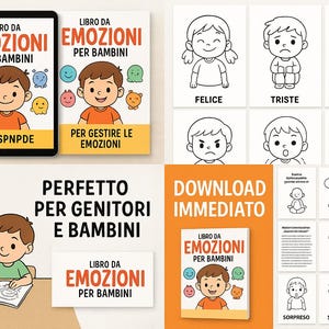 Emotions Coloring Book for Kids – Printable PDF of Mood Pages and Emotional Activities