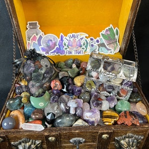 Crystal Confetti Treasure Box Scoops. Now with Treasure Box Option! Mystery Scoop,Crystals, Healing crystal, Crystal scoop, Crystal tumbles