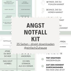 Anxiety Emergency Kit | 35-page workbook & support for anxiety and panic | Calm your nervous system | Printable PDF A5 | Instant download