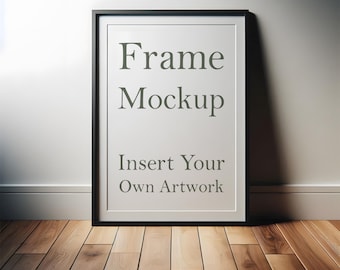 Black Frame Mockup: Poster & Print Art Display (PSD, JPEG, PNG Digital Download)