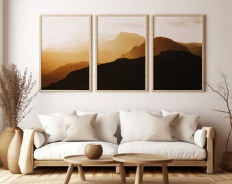 Conjunto de 3 impresiones de fotografías de paisajes de Quiraing, Escocia