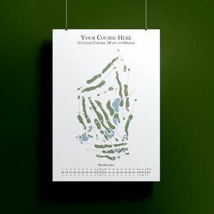 Carte personnalisée du terrain de golf | Couleur