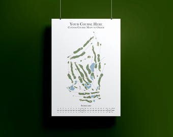 Mapa personalizado de campos de golf / A todo color