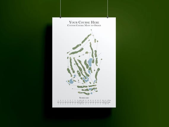 Custom Golf Course Map | Full Colour