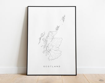 Ilustración de línea de Escocia