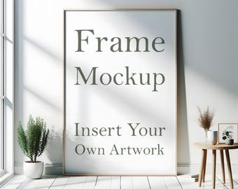 Wood Frame Mockup: Poster & Print Art Display (PSD File)