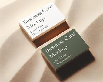 Sand Business Card Mockup: PSD Template (Digital Download)