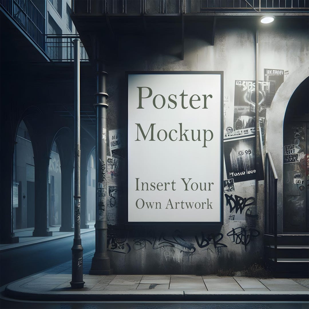 Street Poster Mockup | Poster Mockup | Billboard Mockup | PSD Mockup - Etsy