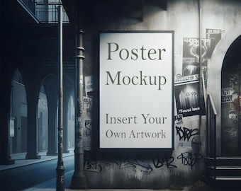 Street Poster Mockup: Urban Billboard PSD Template (Digital Download)