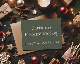 Christmas Card Mockup Bundle: PSD Template (Digital Download)