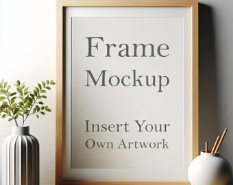Picture Frame Mockup: Modern Interior PSD Template (Digital Download)