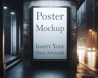 Street Poster Mockup: Urban Billboard PSD (Digital Download)