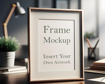 Picture Frame Mockup: Modern Interior Art Display (PSD, JPEG, PNG)
