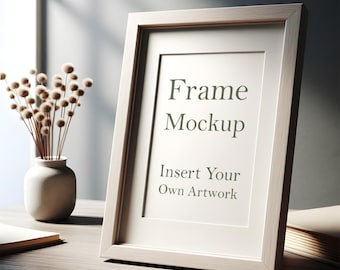 Maqueta de marco de fotos: Plantilla PSD de interior moderno (descarga digital)