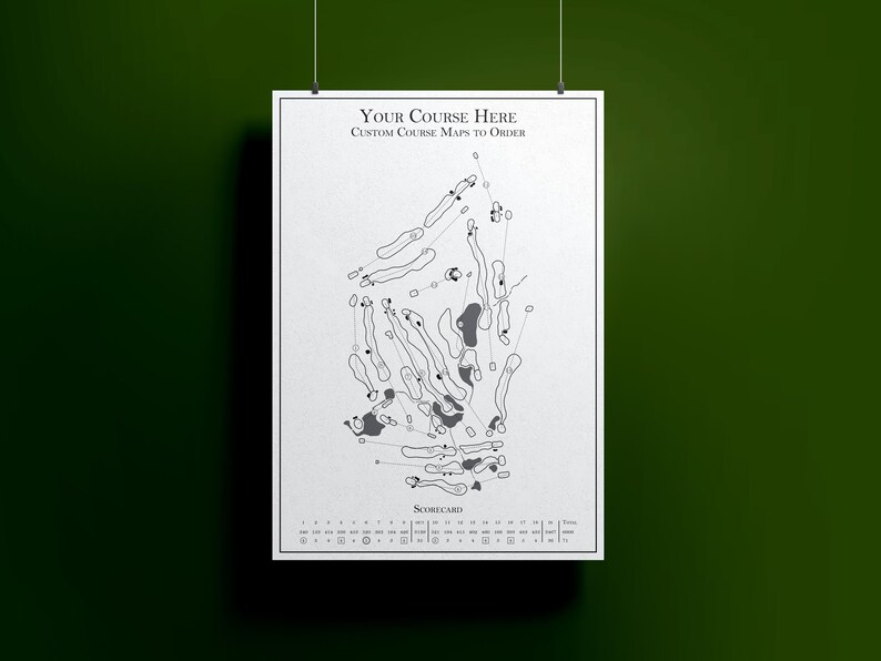 Custom Golf Course Map - Etsy