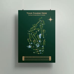 Custom Golf Course Map | Full Colour
