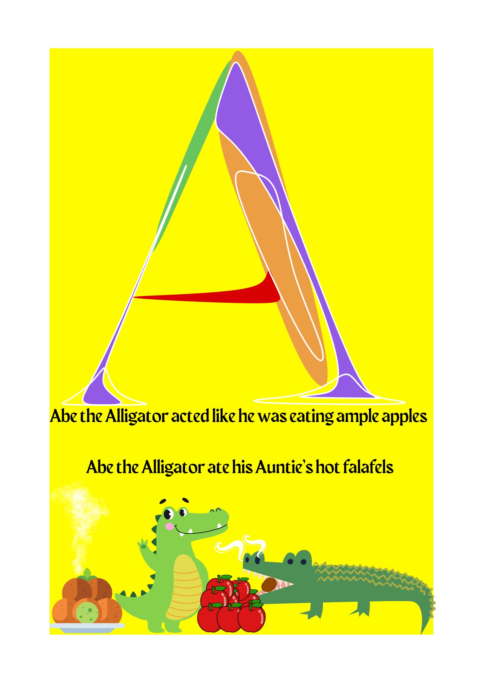 A Alphabet Poster Etsy