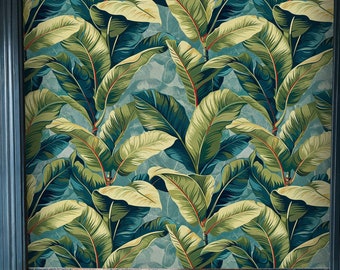 Banana Leaves Wallpaper Green, Rainforest Wallpaper, Banana Leaf Peel and Stick Wallpaper, Tropical Wallpaper Palm Leaf Wallpaper Peel an...