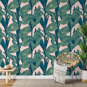 tropical leaf mural, tropical leaves wallpaper, tropical leaves mural, botanical leaves wallpaper, banana leaf wallpaper bathroom, tropical leaf wallpaper, banana leaf wall mural, botanical leaf wallpaper, palm leaf wallpaper peel and stick