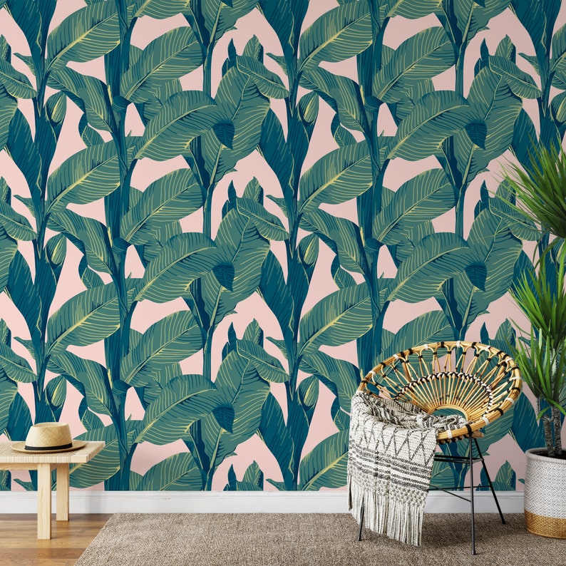 tropical leaf mural, tropical leaves wallpaper, tropical leaves mural, botanical leaves wallpaper, banana leaf wallpaper bathroom, tropical leaf wallpaper, banana leaf wall mural, botanical leaf wallpaper, palm leaf wallpaper peel and stick