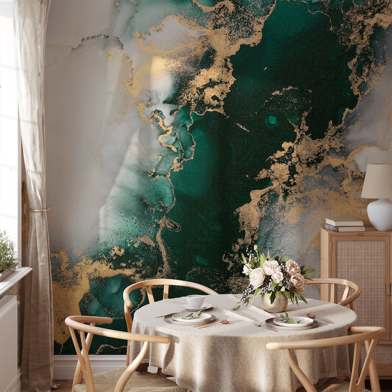 Green Marble Wallpaper - Etsy