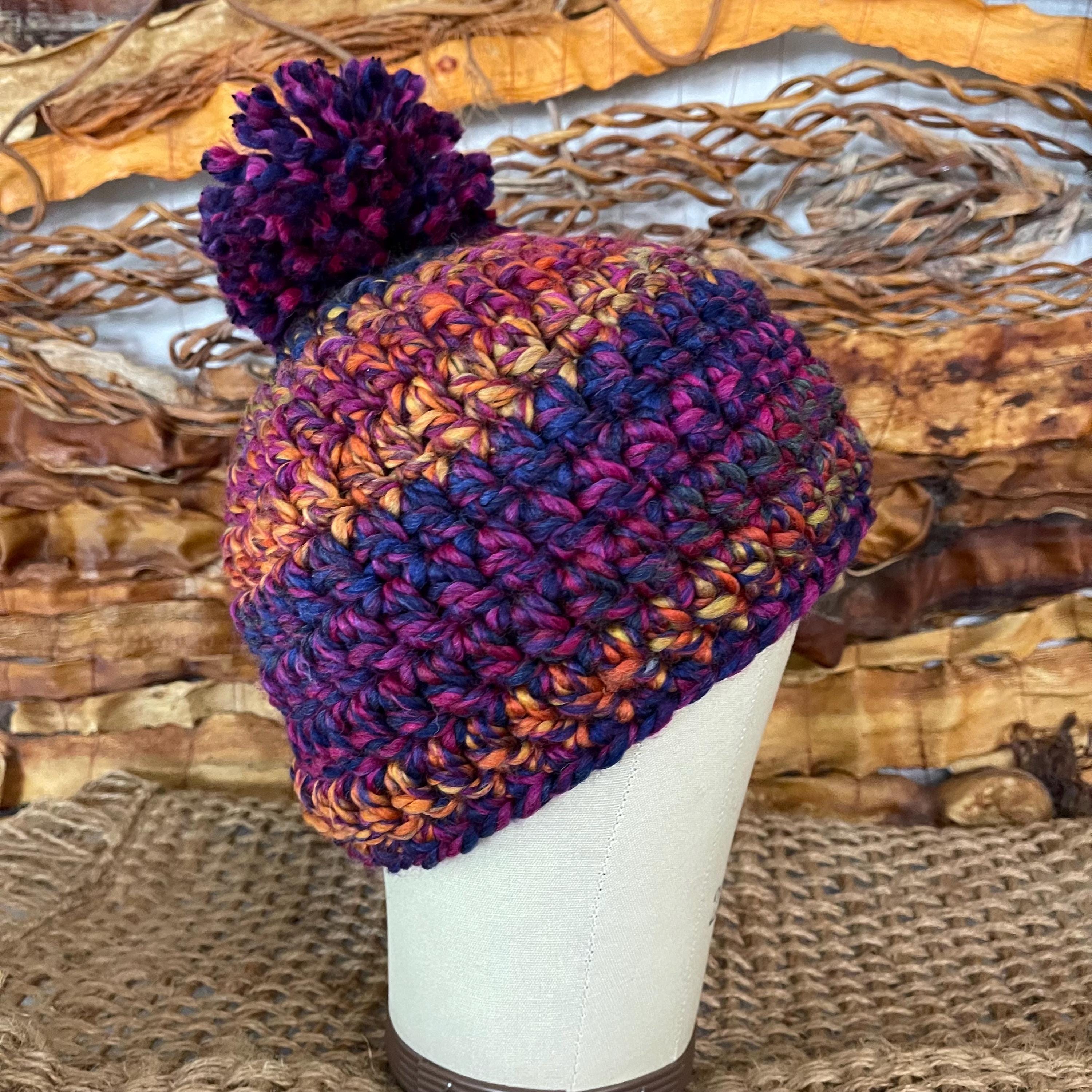 Colorful Multicolor Crochet Beanie 22” - 26” - Etsy display picture 2