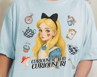 Alice in Wonderland Comfort Colors Shirt: Vintage Bookish Tee