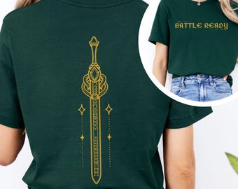 Warrior Sword Graphic Tee, Medieval Fantasy Shirt, Dark Academia Gift