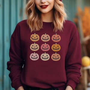 Halloween Pumpkin Sweatshirt Jack O lantern Sweatshirt Halloween Sweater Spooky Season Sweatshirt Spooky Sweatshirt Pumpkin Spice Sweater