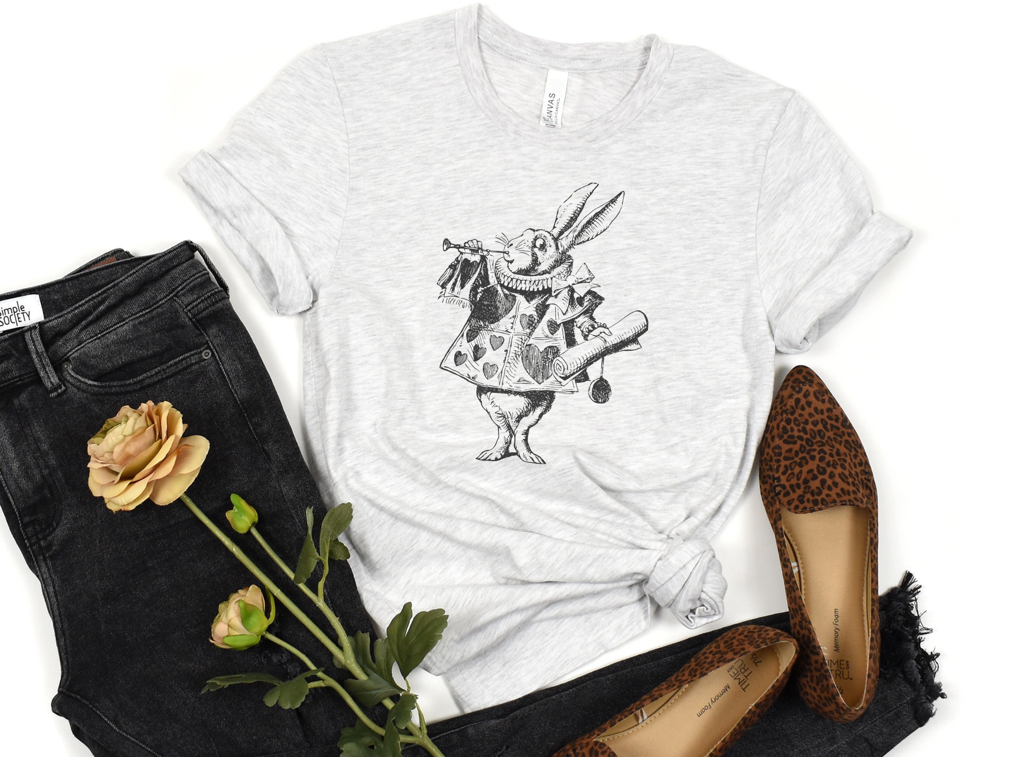 White Rabbit T-shirt, Alice in Wonderland, Alice Wonderland