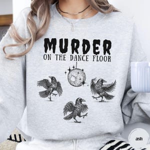 Funny Murder of Crows Sweatshirt, Vintage Raven Shirts, Witchy Crow Sweater, Dark Academia Gift, Bird Lover Gifts, Retro Summerween Crewneck