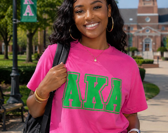 Custom AKA Puff Print Sweatshirt | Personalized Greek Sorority Crewneck | Alpha Kappa Alpha Soror Gift | Greek Letter Sweatshirt