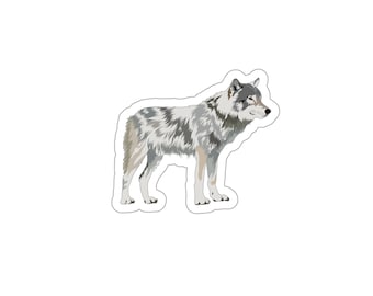 Gray Wolf Kiss-Cut Stickers