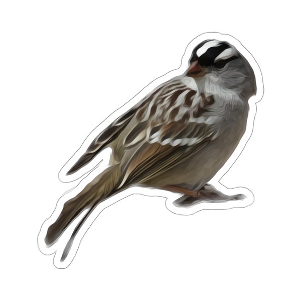 White-crowned Sparrow Kiss-Cut Stickers