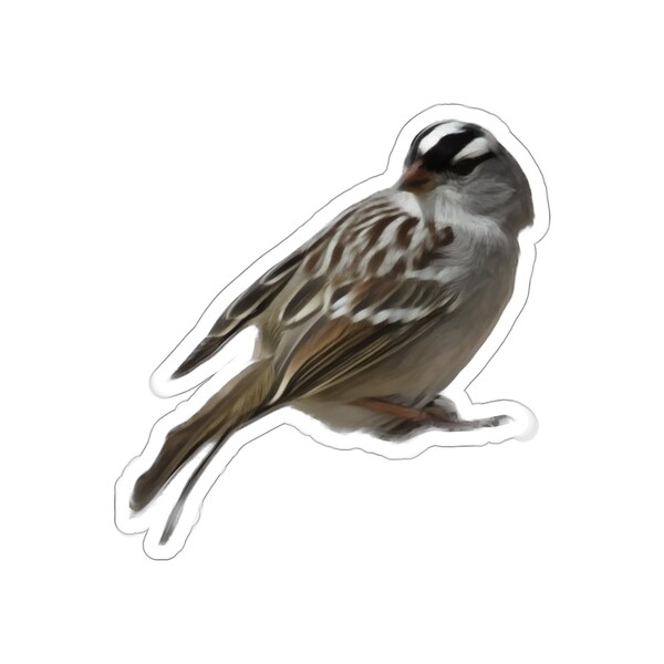 White-crowned sparrow Kiss-Cut Stickers