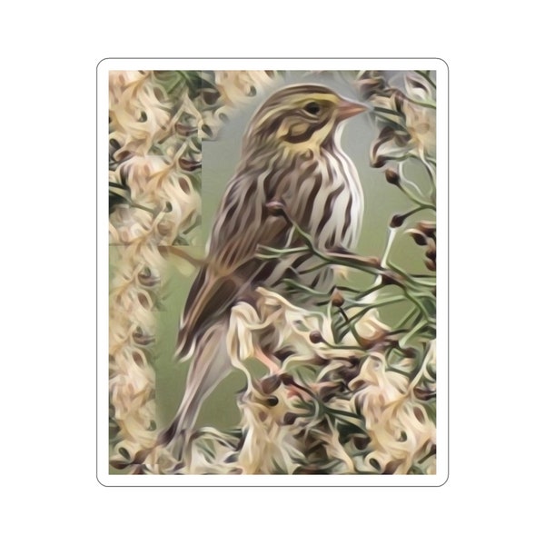 Savannah Sparrow Kiss-Cut Stickers